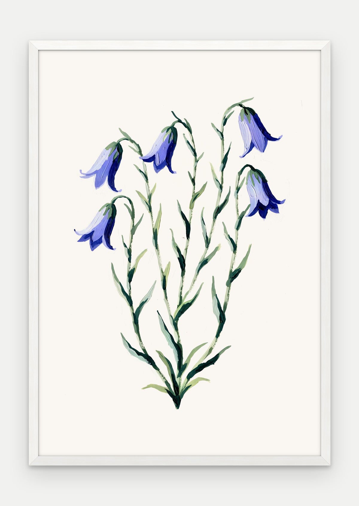 Plakat Dzwonek w ramie, oprawa: drewno białe, format 70 × 100 cm