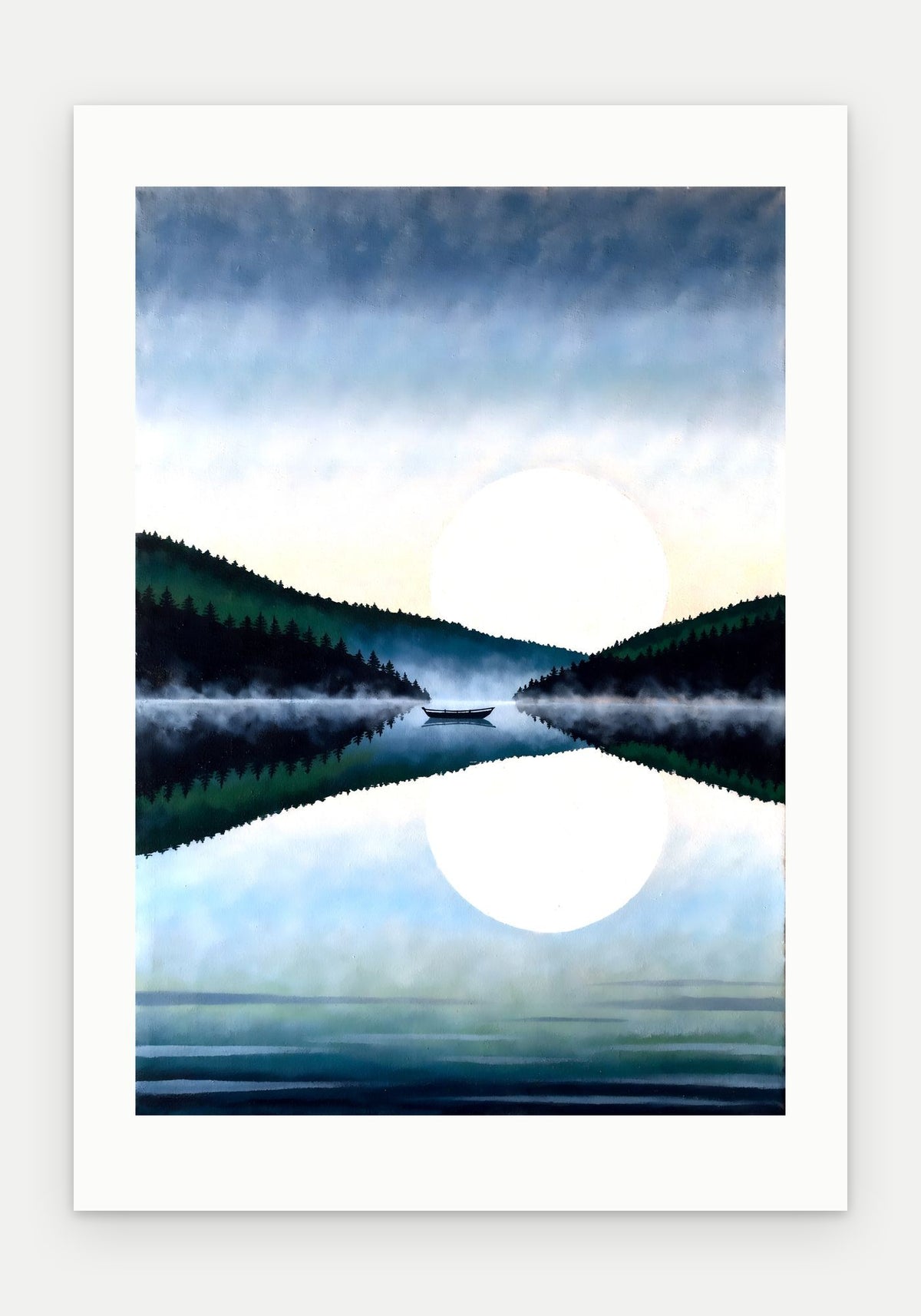 Plakat Jezioro bez oprawy, z passe-partout, format 70 × 100 cm
