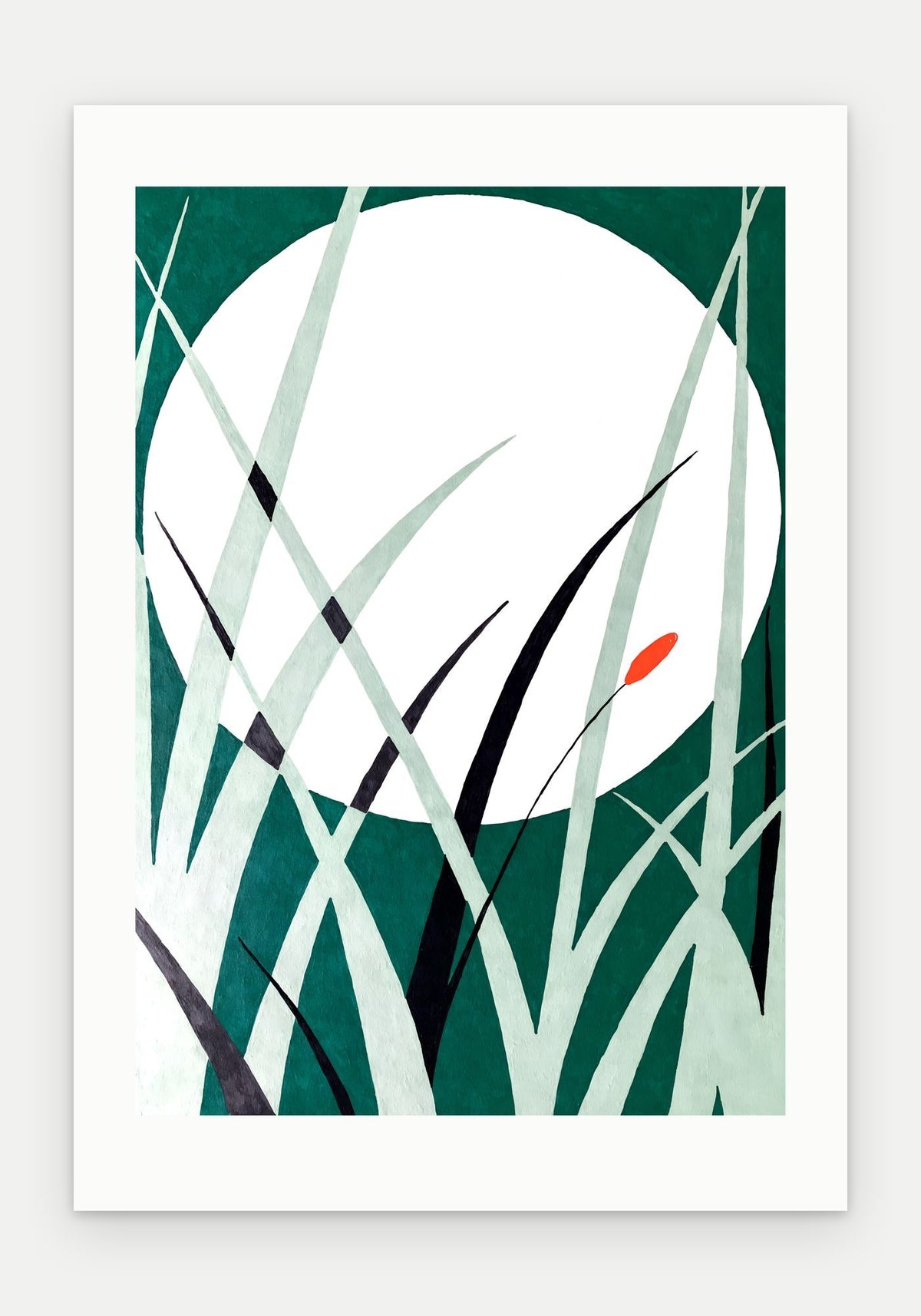 Plakat Księżyc bez oprawy, z passe-partout, format 70 × 100 cm