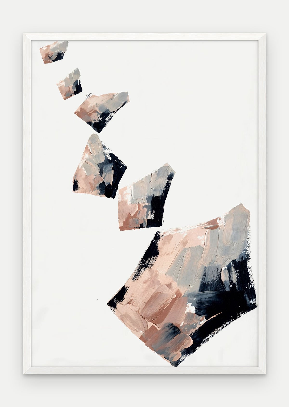 Plakat Odłamki w ramie, oprawa: drewno białe, format 70 × 100 cm