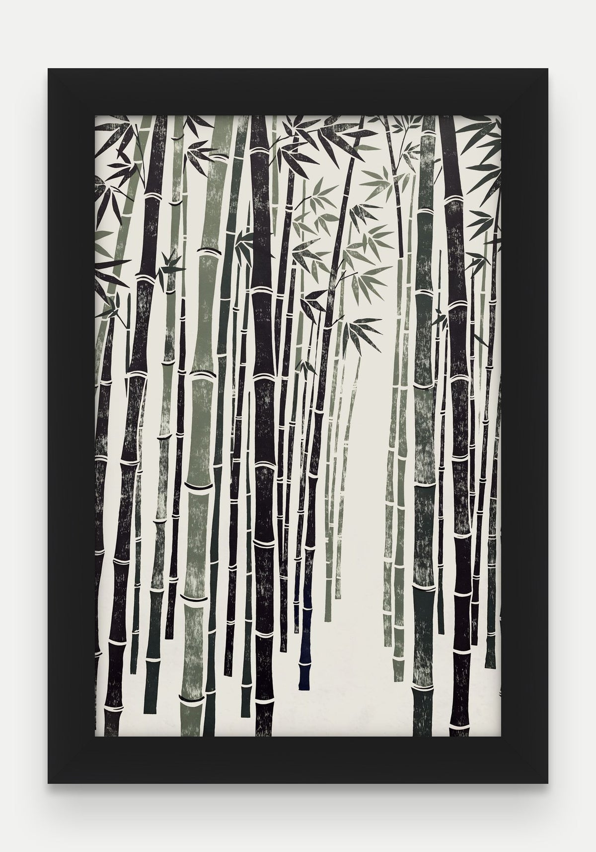 Obraz na płótnie Bambus w ramie, oprawa: drewno czarne, format 20 × 30 cm