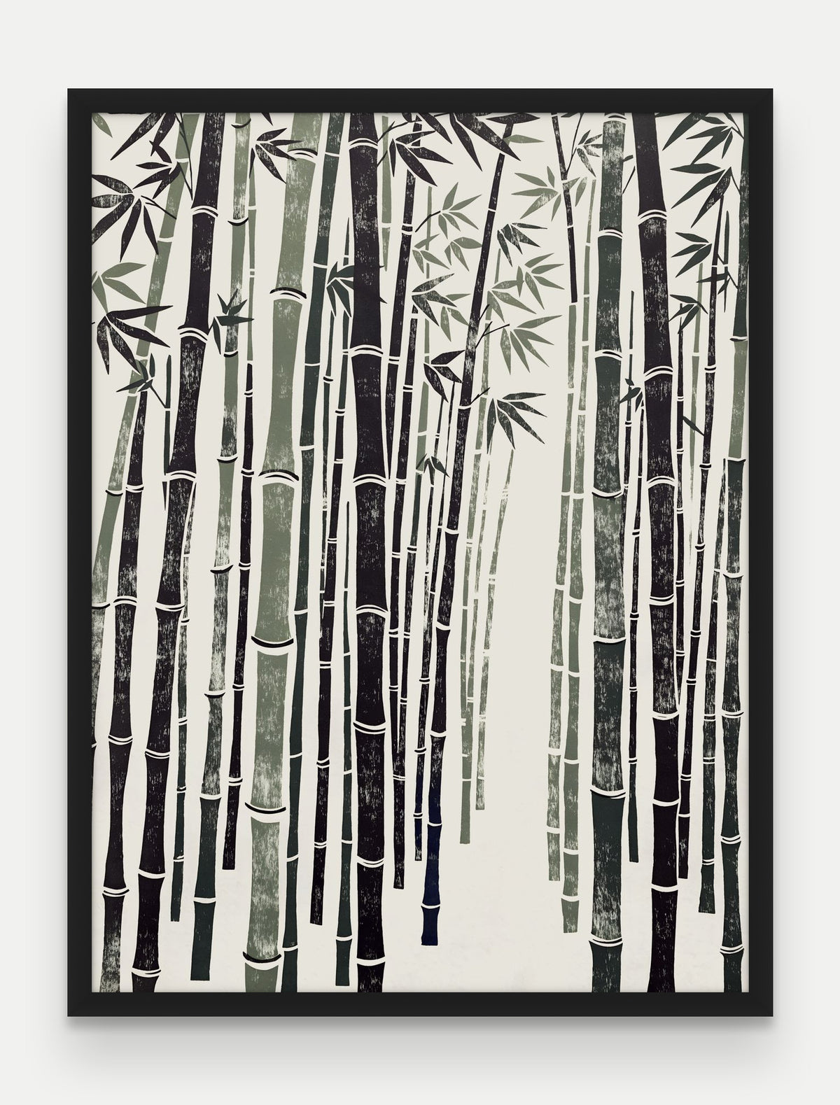 Obraz na płótnie Bambus w ramie, oprawa: drewno czarne, format 60 × 80 cm