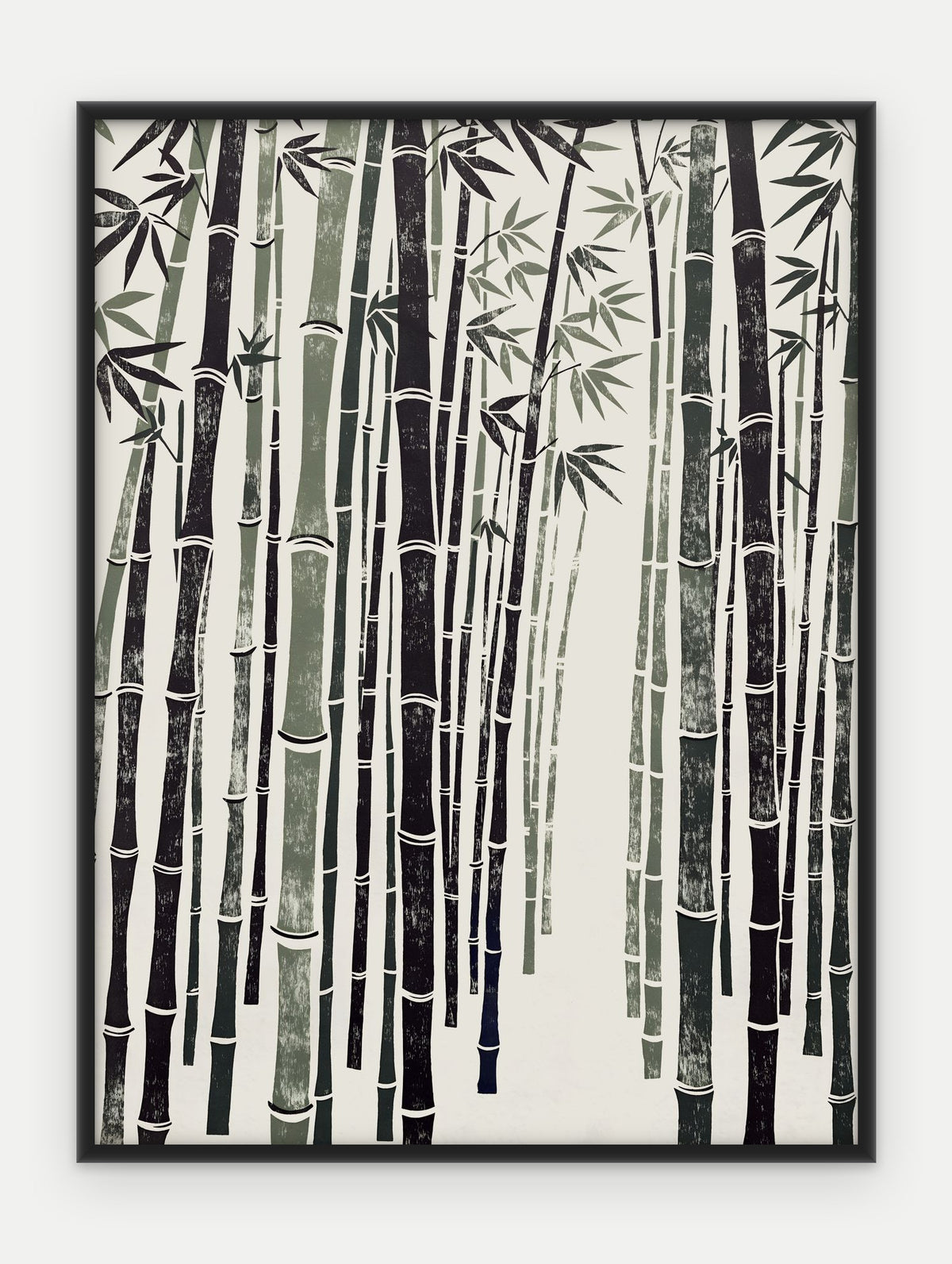 Plakat Bambus w ramie, oprawa: aluminium czarne, format 30 × 40 cm