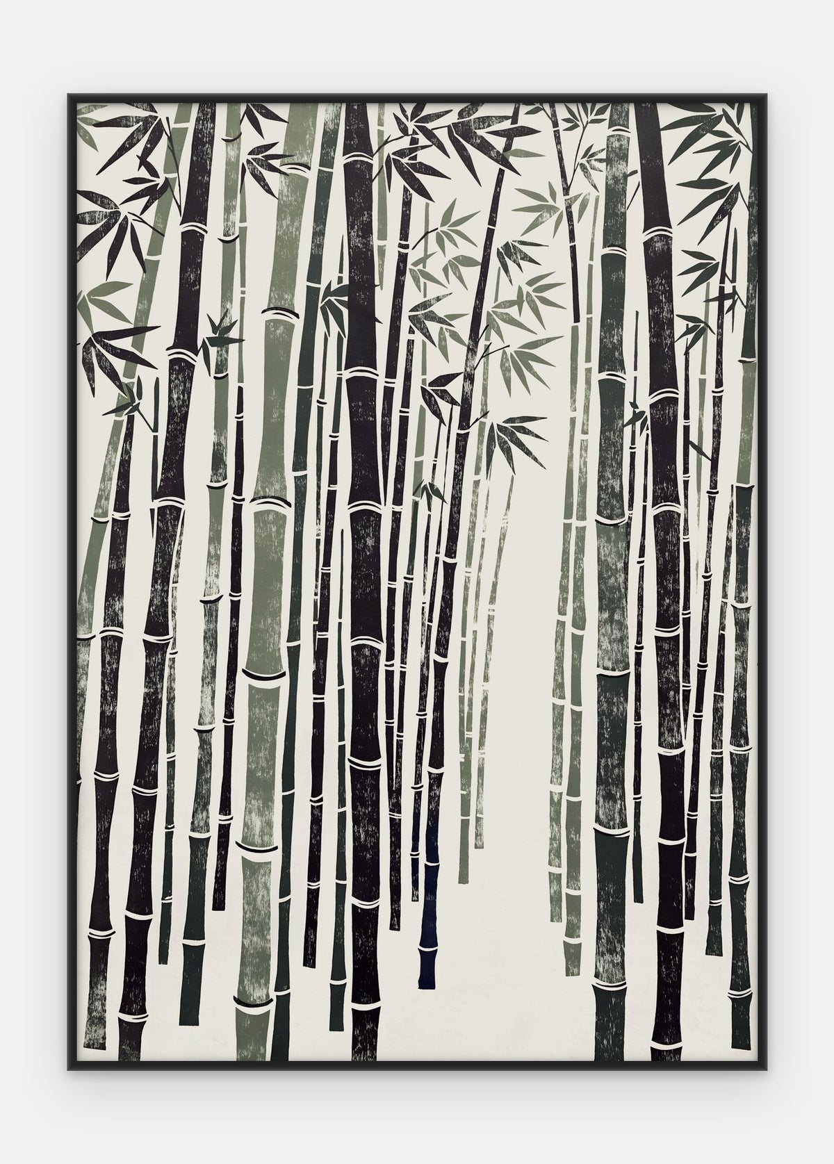 Plakat Bambus w ramie, oprawa: aluminium czarne, format 50 × 70 cm