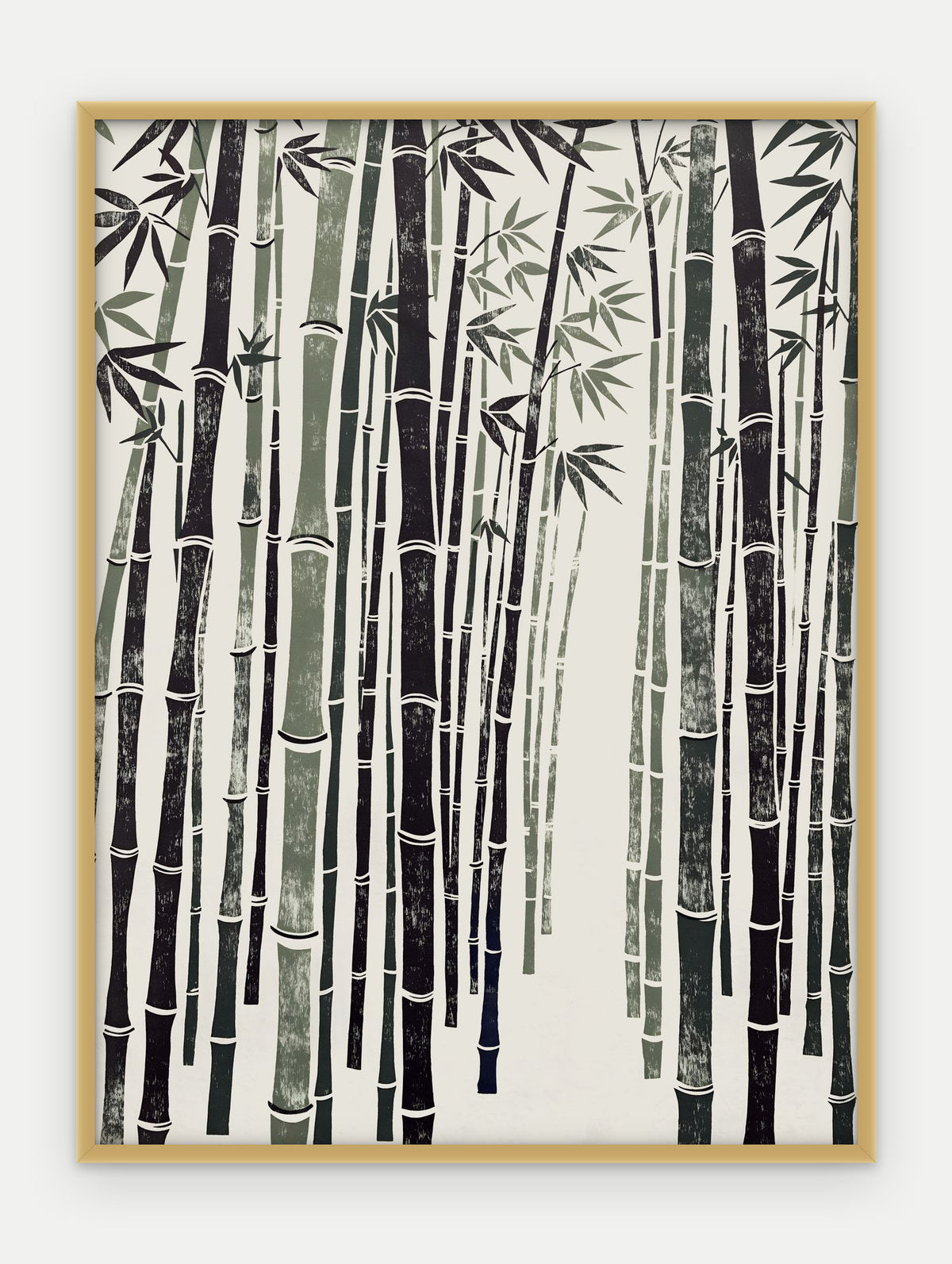 Plakat Bambus w ramie, oprawa: aluminium złote, format 30 × 40 cm