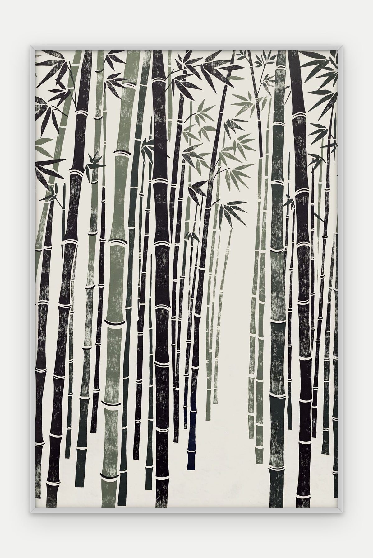 Plakat Bambus w ramie, oprawa: aluminium srebrne, format 40 × 60 cm