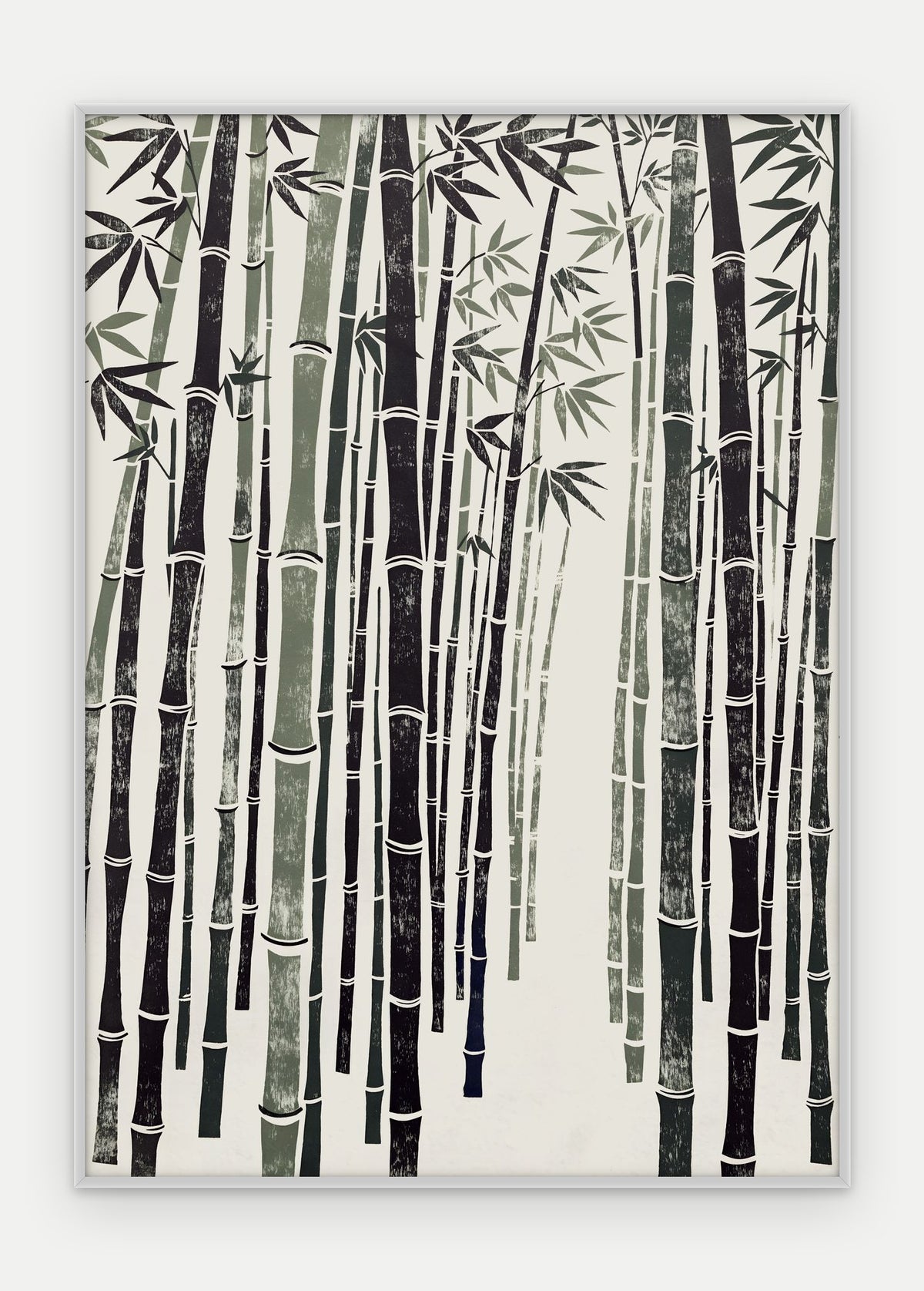 Plakat Bambus w ramie, oprawa: aluminium srebrne, format 50 × 70 cm