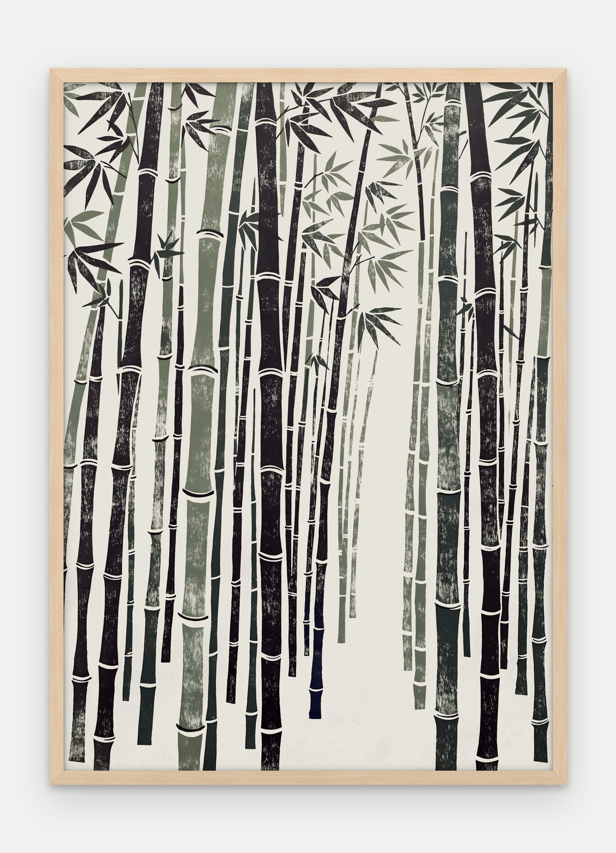 Plakat Bambus w ramie, oprawa: drewno naturalne, format 50 × 70 cm