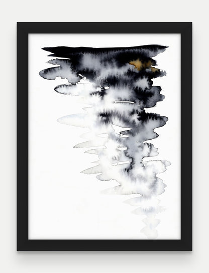 Obraz na płótnie Chmura w ramie, oprawa: drewno czarne, format 30 × 40 cm