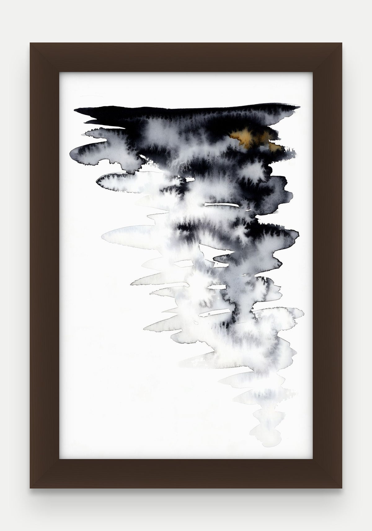 Obraz na płótnie Chmura w ramie, oprawa: drewno brązowe, format 20 × 30 cm