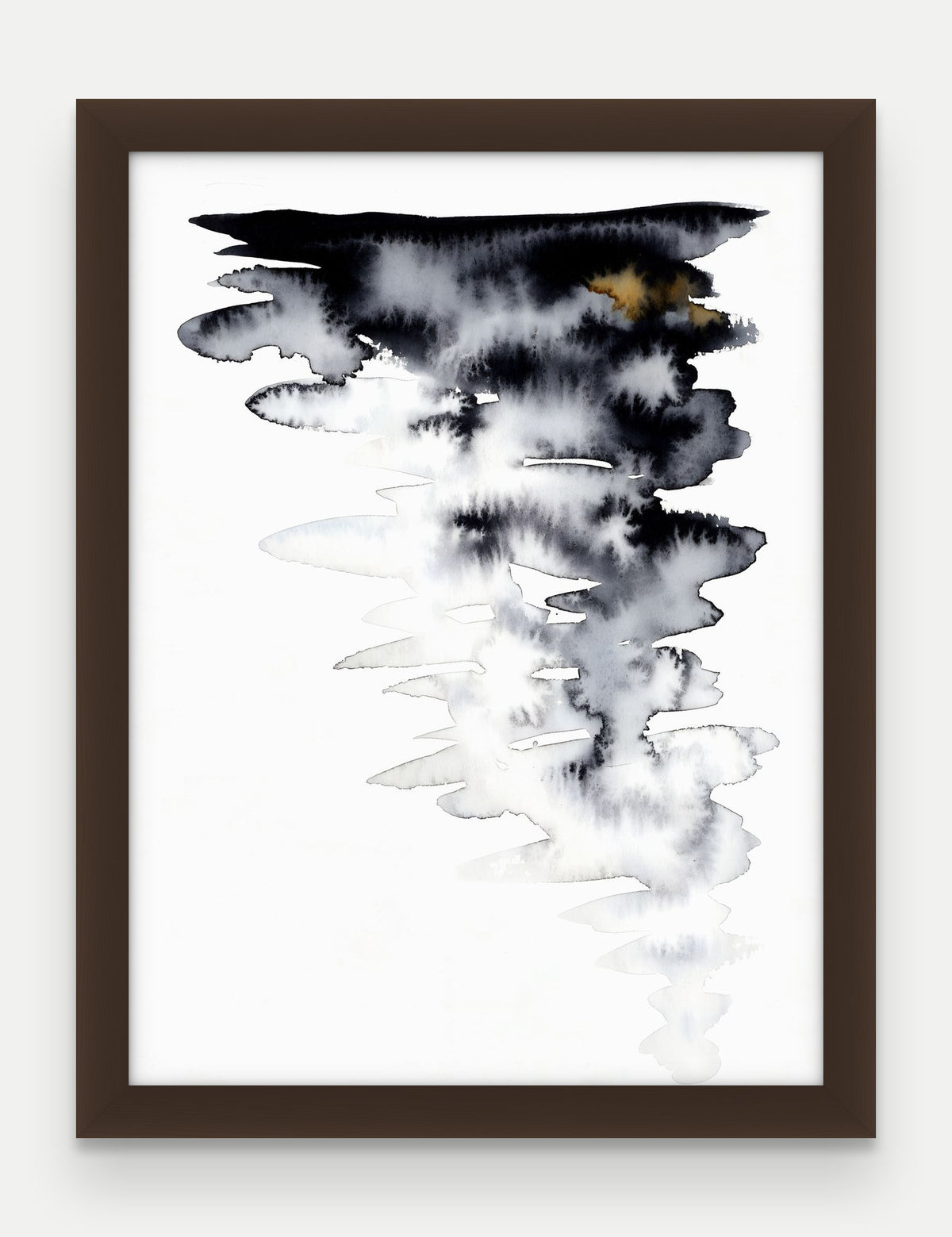 Obraz na płótnie Chmura w ramie, oprawa: drewno brązowe, format 30 × 40 cm