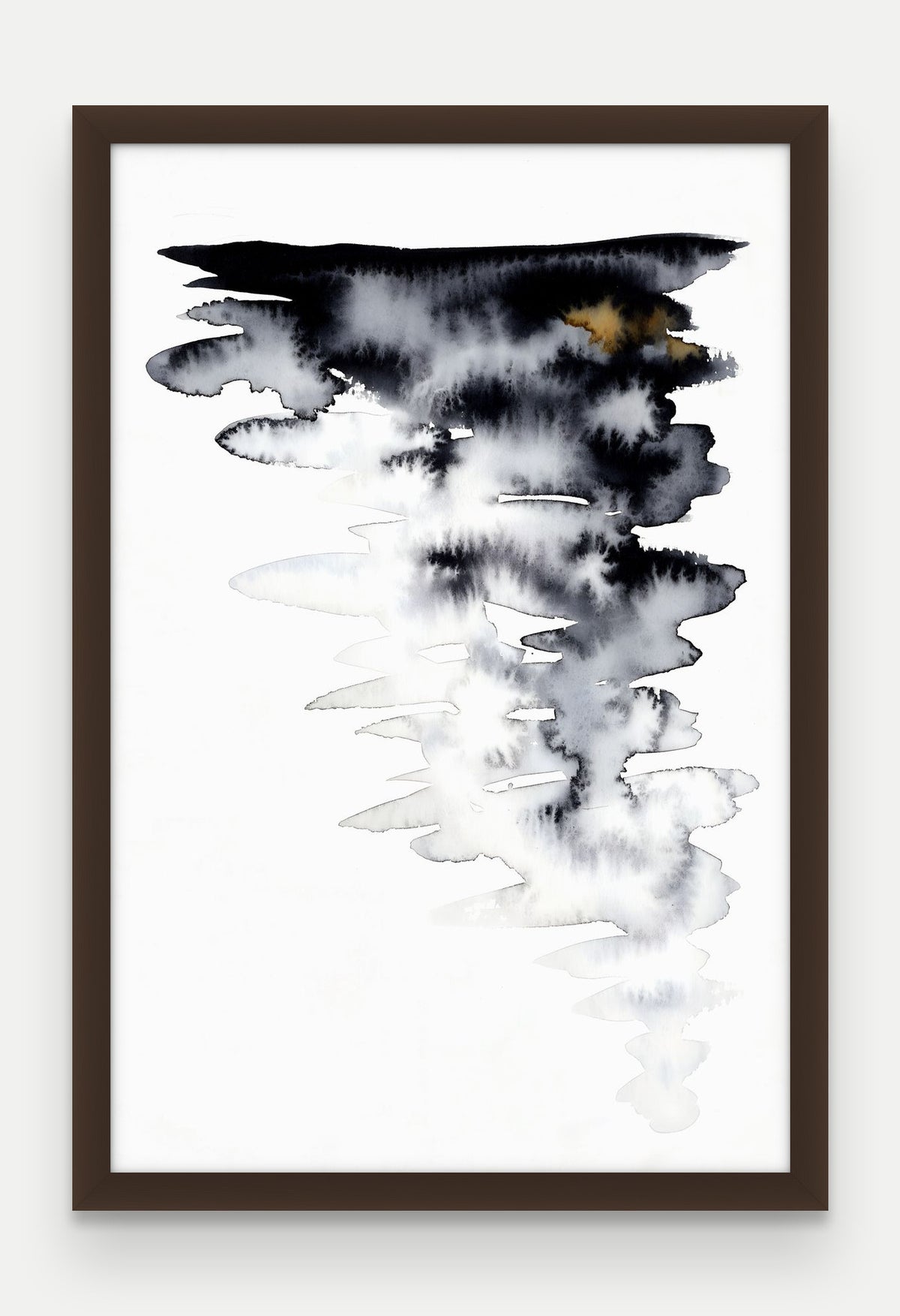 Obraz na płótnie Chmura w ramie, oprawa: drewno brązowe, format 40 × 60 cm