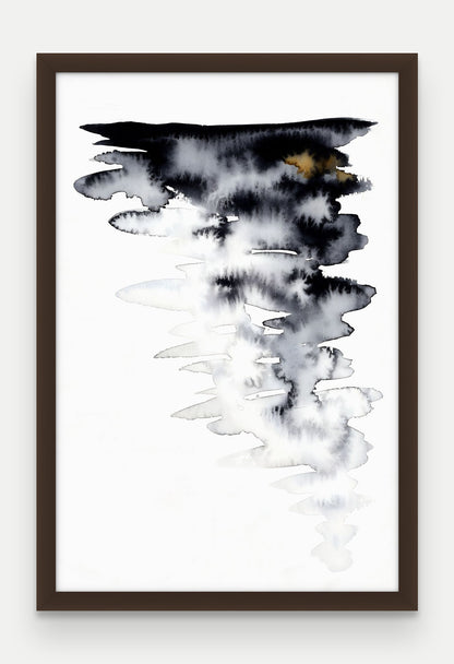Obraz na płótnie Chmura w ramie, oprawa: drewno brązowe, format 40 × 60 cm