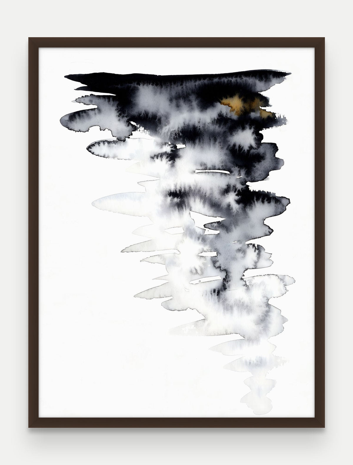 Obraz na płótnie Chmura w ramie, oprawa: drewno brązowe, format 60 × 80 cm