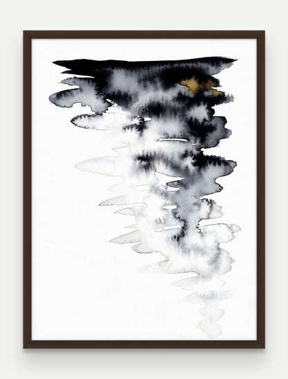 Obraz na płótnie Chmura w ramie, oprawa: drewno brązowe, format 60 × 80 cm