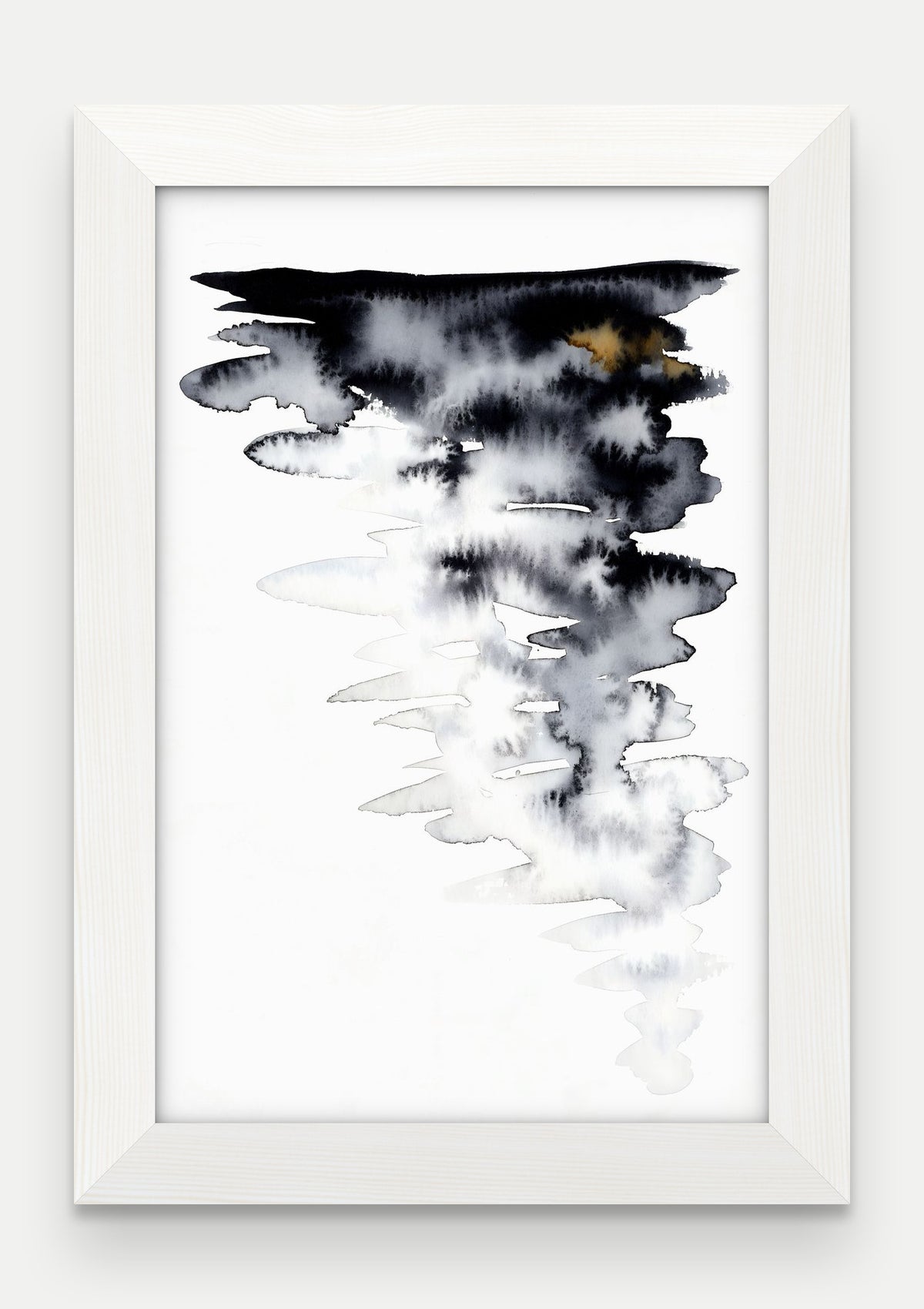 Obraz na płótnie Chmura w ramie, oprawa: drewno białe, format 20 × 30 cm