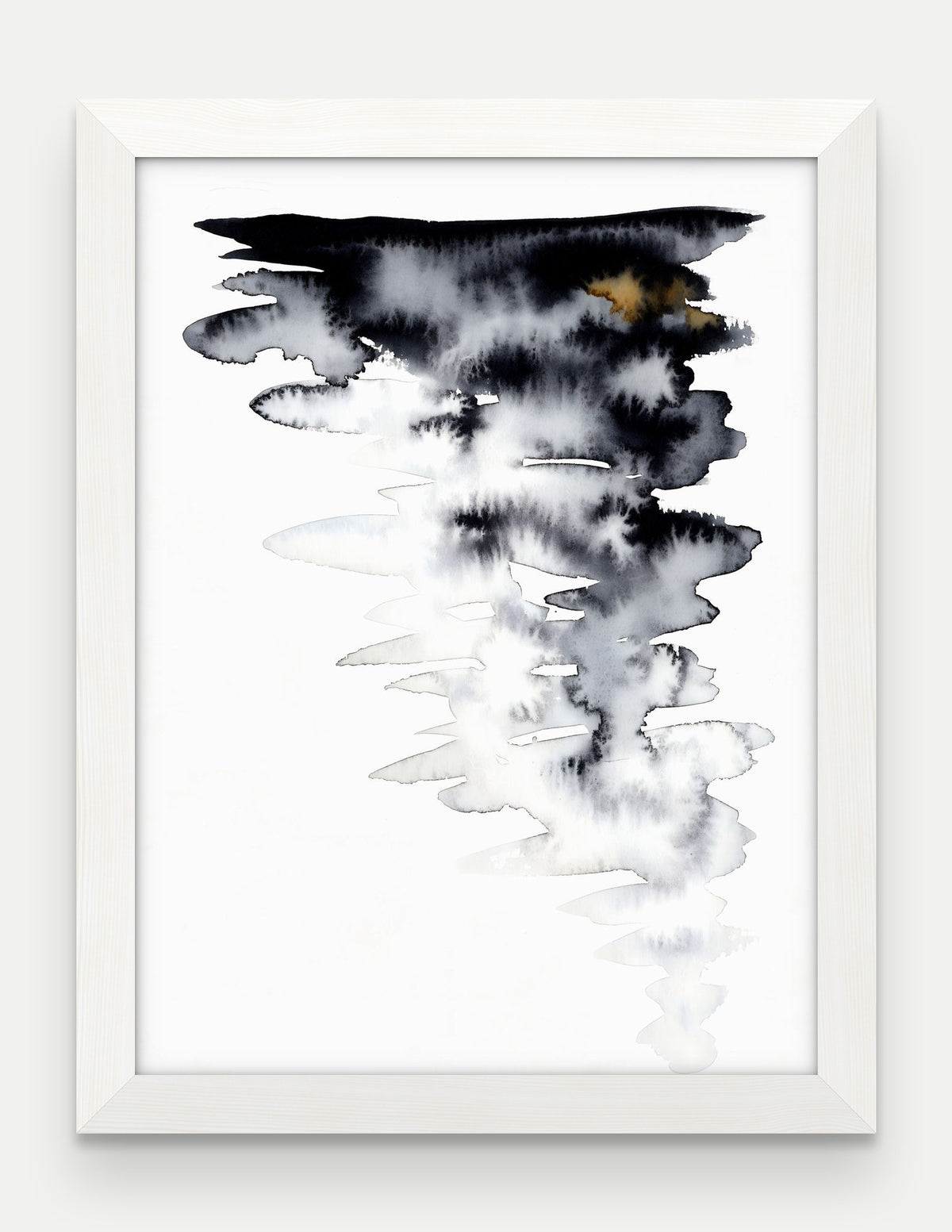 Obraz na płótnie Chmura w ramie, oprawa: drewno białe, format 30 × 40 cm