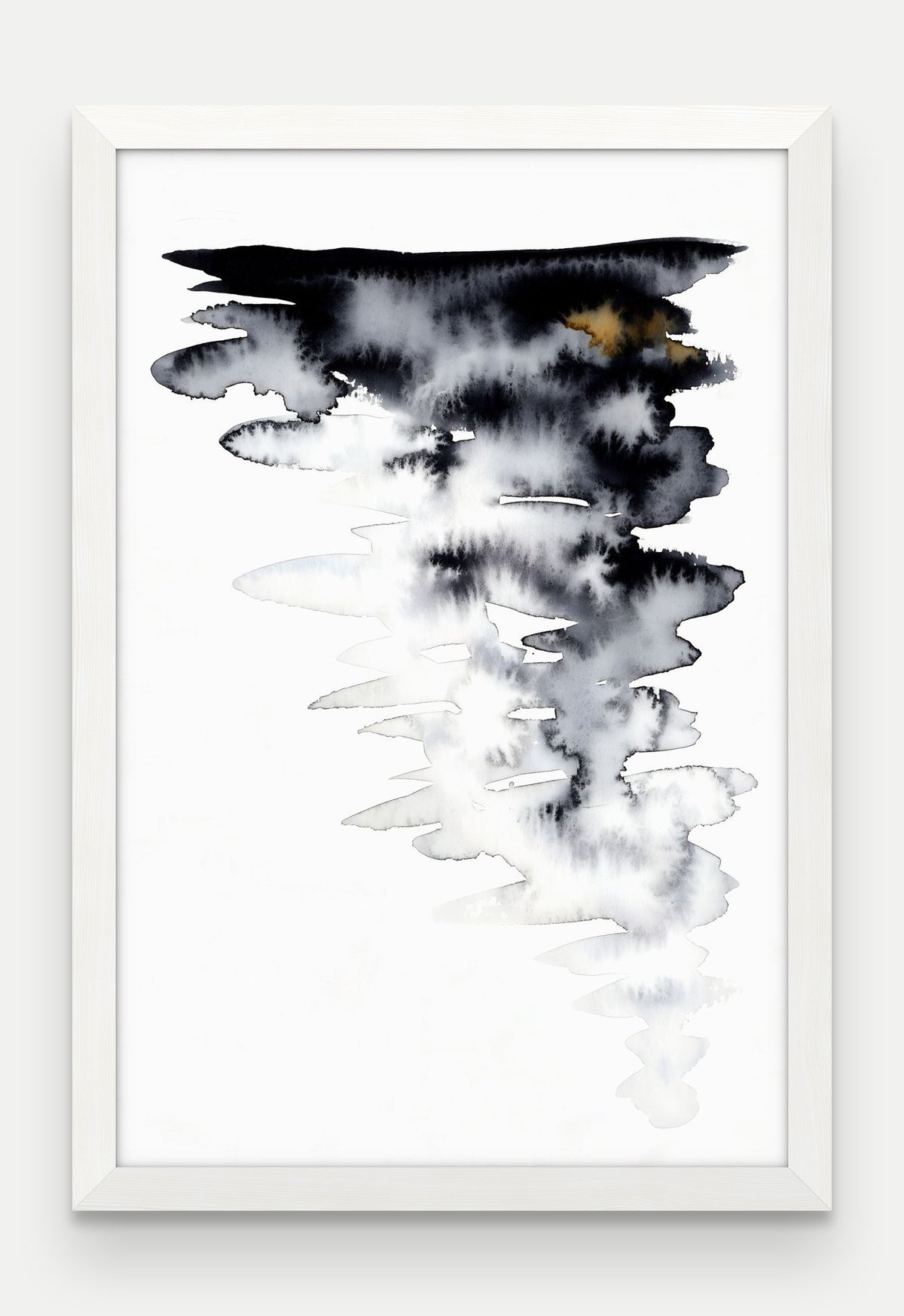 Obraz na płótnie Chmura w ramie, oprawa: drewno białe, format 40 × 60 cm