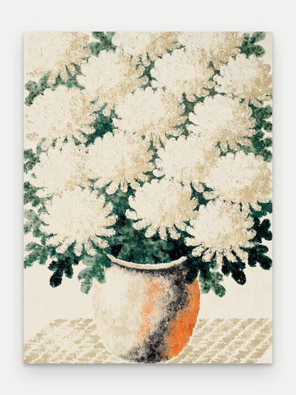Obraz na płótnie Chryzantemy na blejtramie, bez ramy, format 30 × 40 cm
