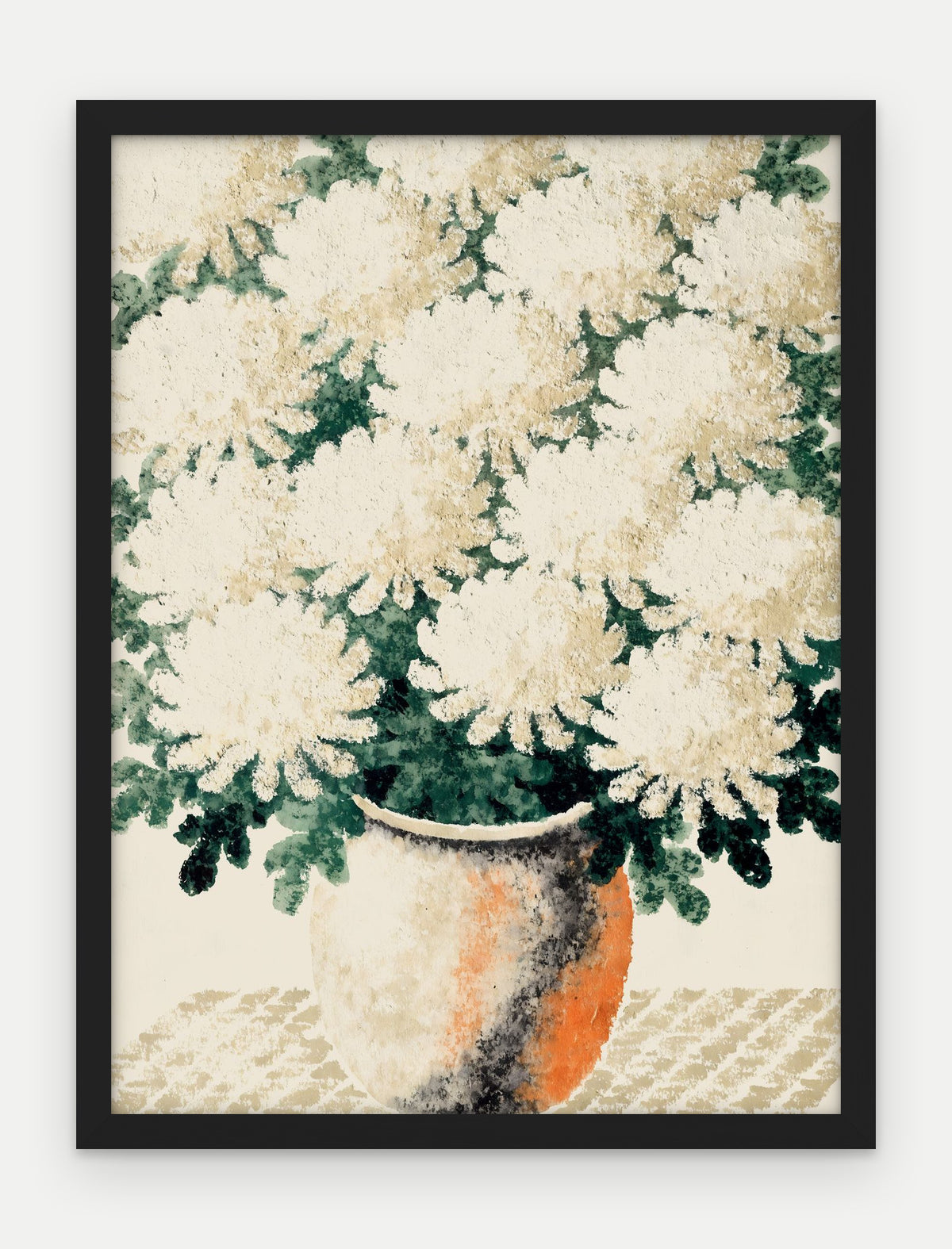 Plakat Chryzantemy w ramie, oprawa: drewno czarne, format 30 × 40 cm