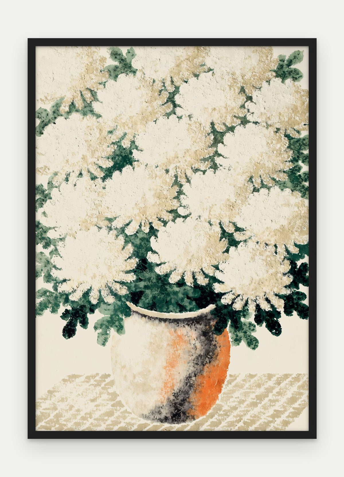 Plakat Chryzantemy w ramie, oprawa: drewno czarne, format 50 × 70 cm