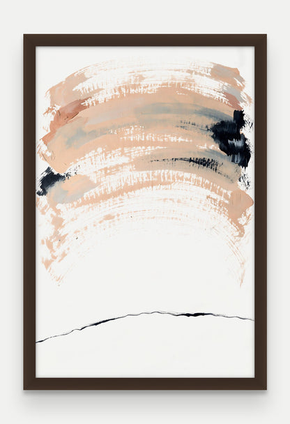 Obraz na płótnie Cisza w ramie, oprawa: drewno brązowe, format 40 × 60 cm