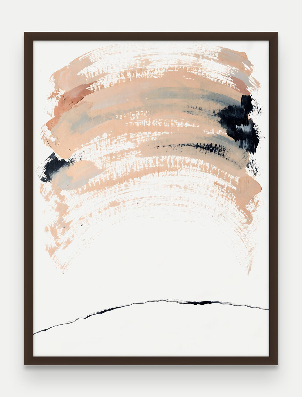 Obraz na płótnie Cisza w ramie, oprawa: drewno brązowe, format 60 × 80 cm