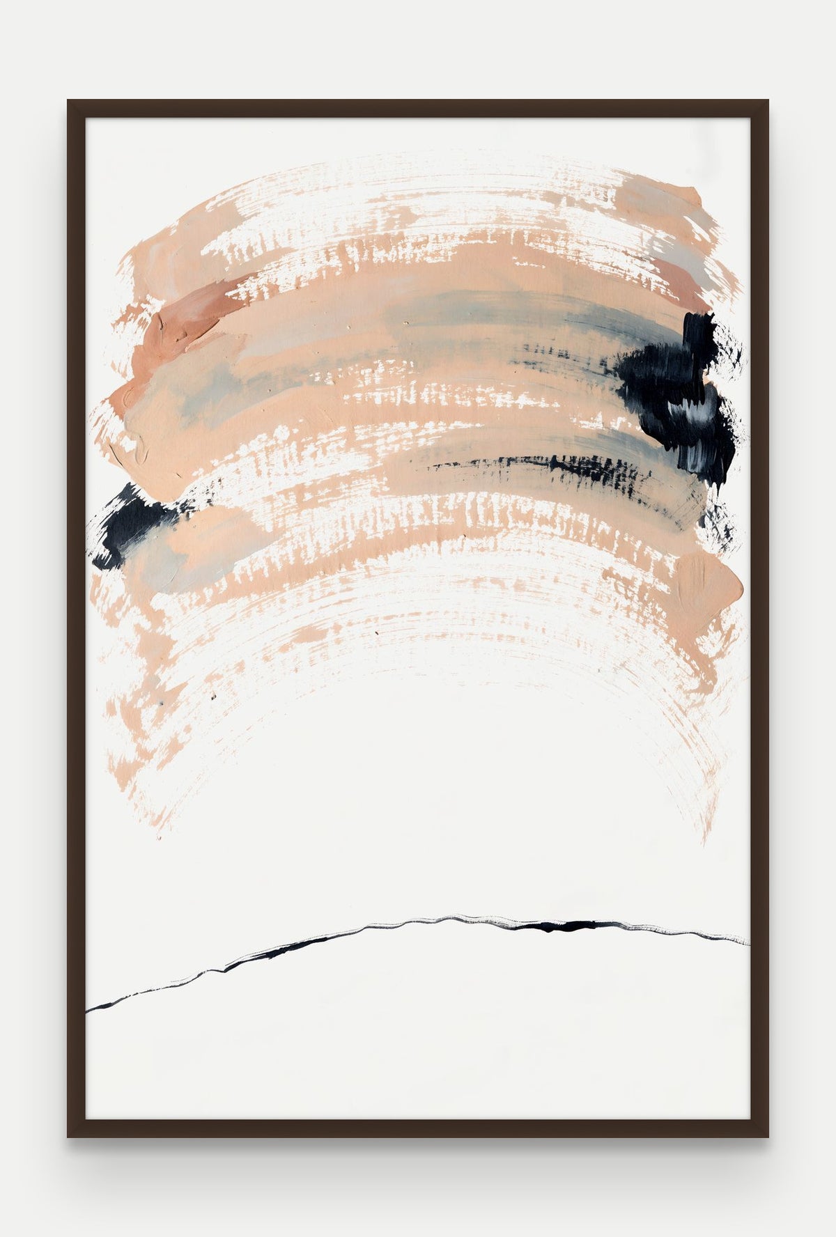 Obraz na płótnie Cisza w ramie, oprawa: drewno brązowe, format 80 × 120 cm