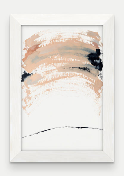 Obraz na płótnie Cisza w ramie, oprawa: drewno białe, format 20 × 30 cm