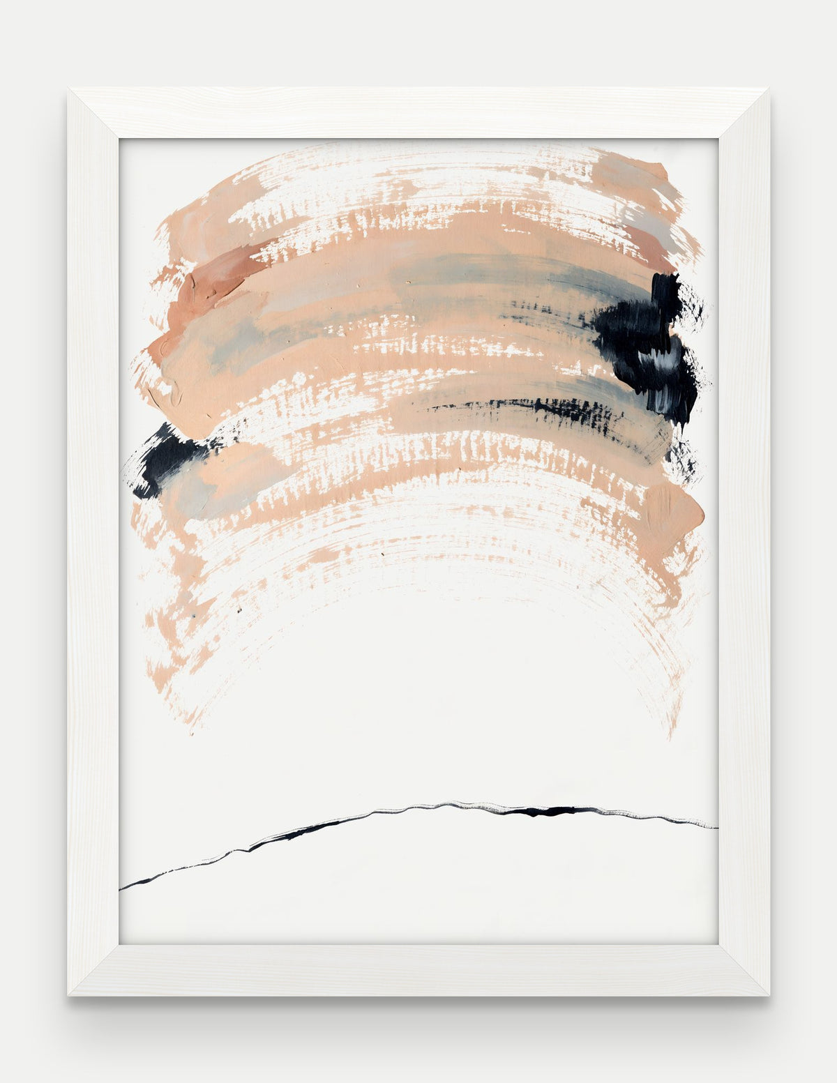 Obraz na płótnie Cisza w ramie, oprawa: drewno białe, format 30 × 40 cm