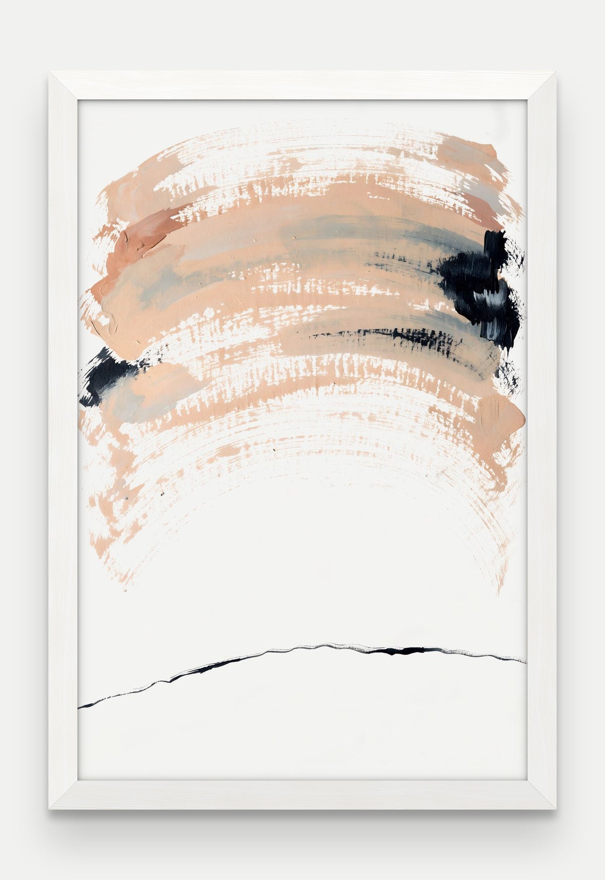 Obraz na płótnie Cisza w ramie, oprawa: drewno białe, format 40 × 60 cm