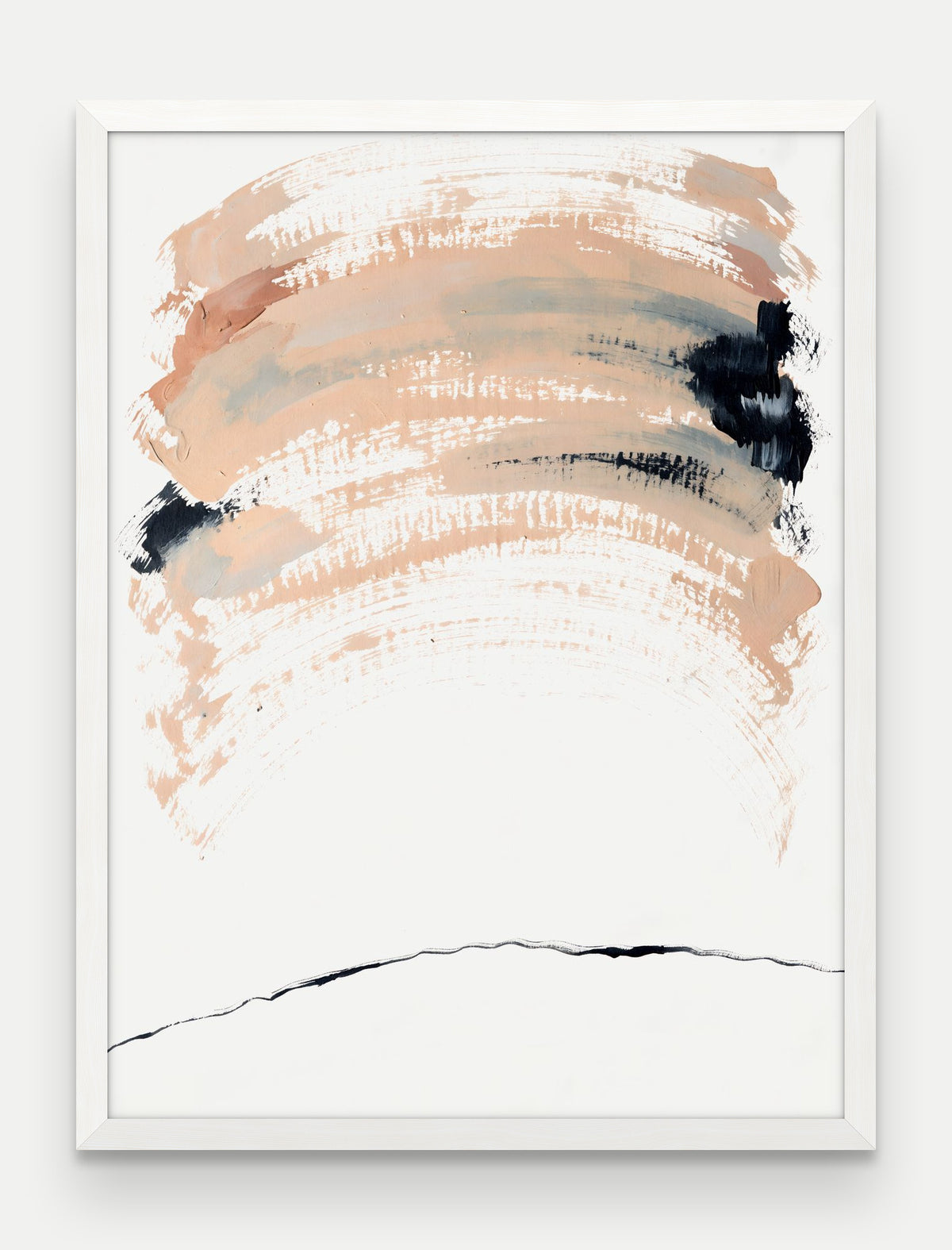 Obraz na płótnie Cisza w ramie, oprawa: drewno białe, format 60 × 80 cm