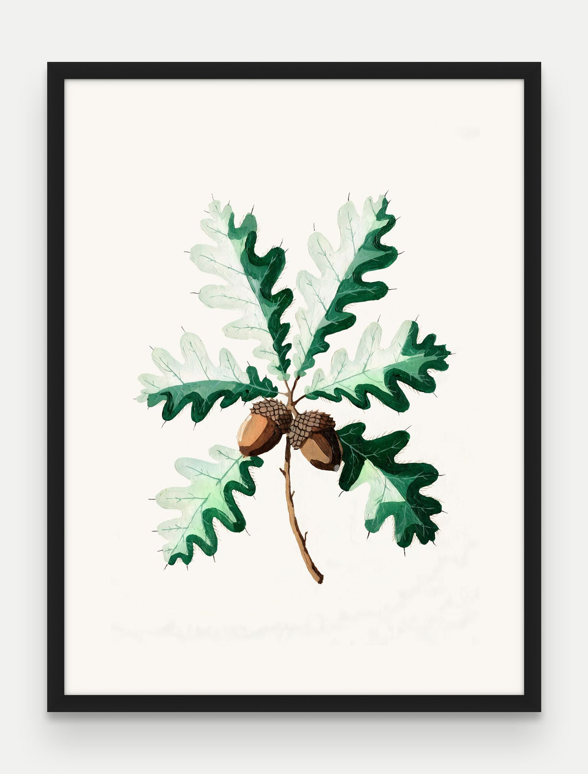 Obraz na płótnie Dąb szypułkowy w ramie, oprawa: drewno czarne, format 60 × 80 cm