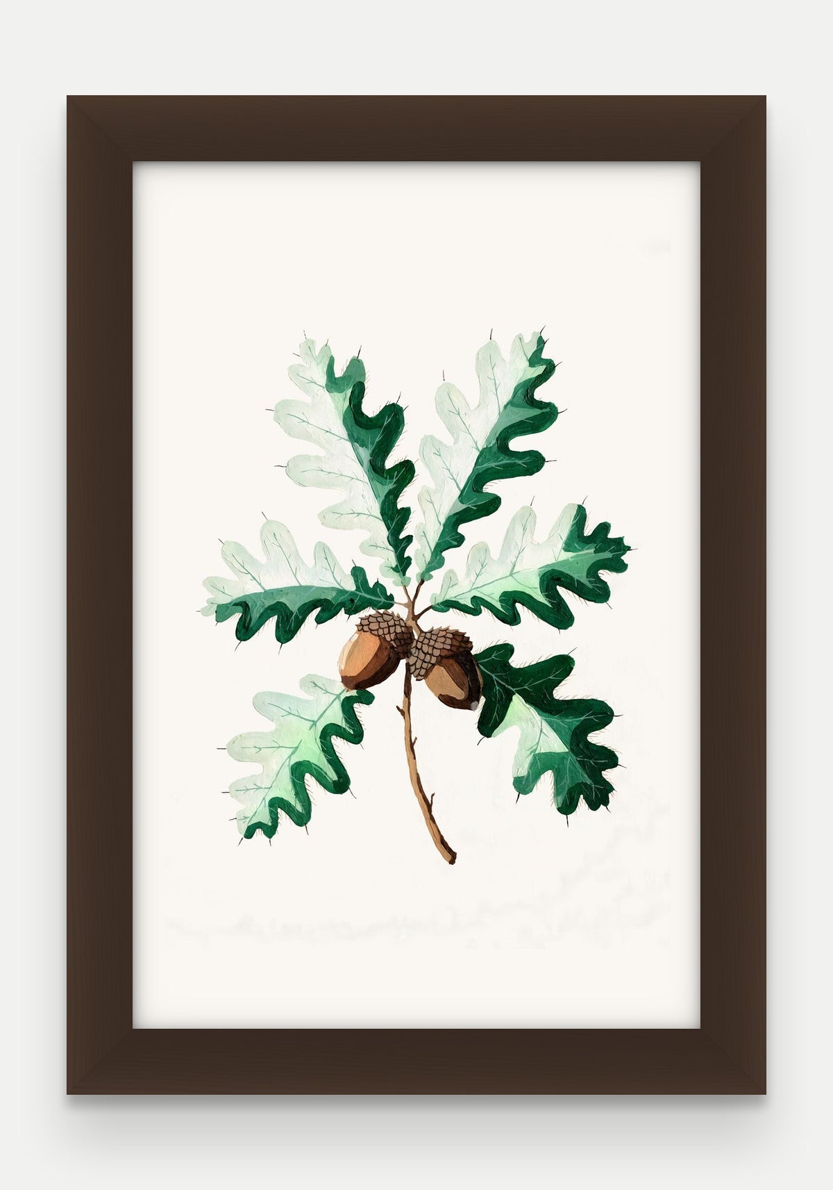 Obraz na płótnie Dąb szypułkowy w ramie, oprawa: drewno brązowe, format 20 × 30 cm