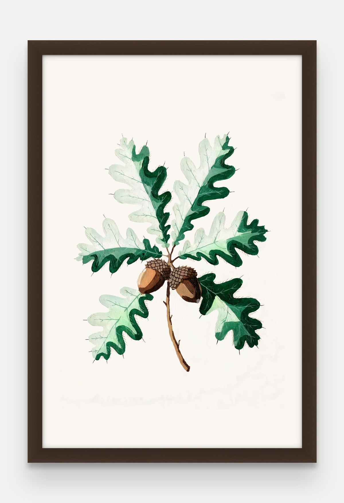 Obraz na płótnie Dąb szypułkowy w ramie, oprawa: drewno brązowe, format 40 × 60 cm