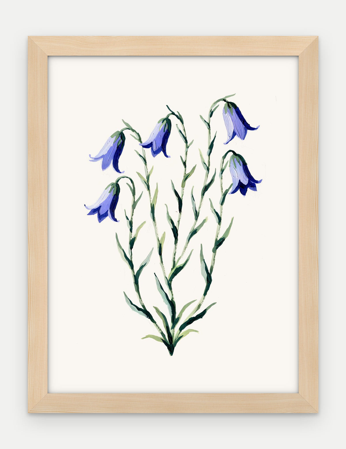 Plakat Dzwonek w ramie, oprawa: drewno naturalne, format 30 × 40 cm