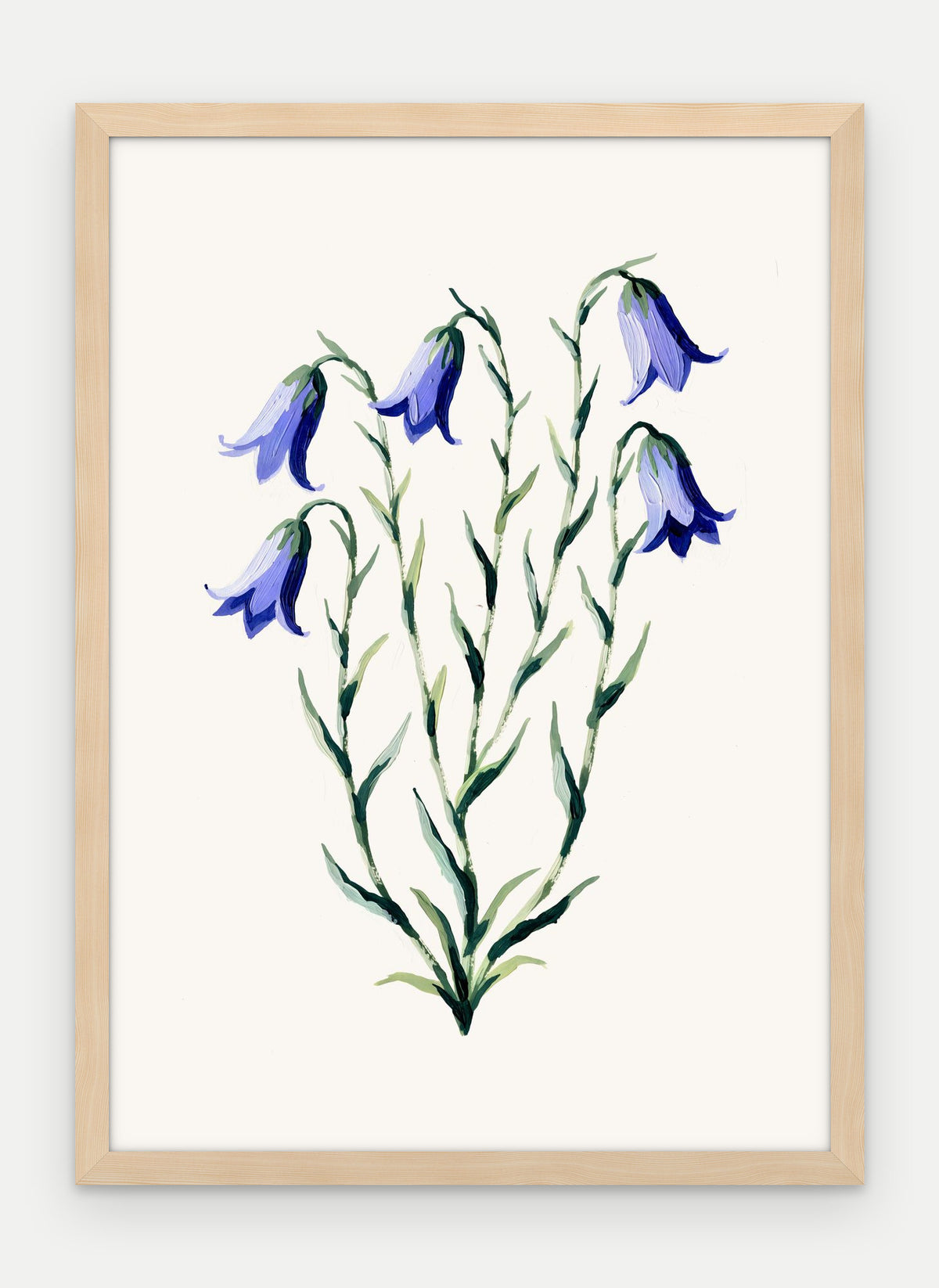 Plakat Dzwonek w ramie, oprawa: drewno naturalne, format 50 × 70 cm