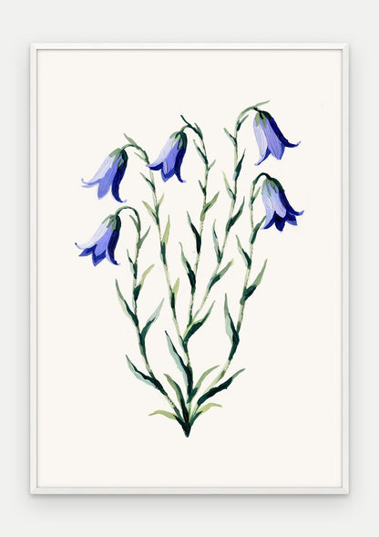 Plakat Dzwonek w ramie, oprawa: drewno białe, format 70 × 100 cm