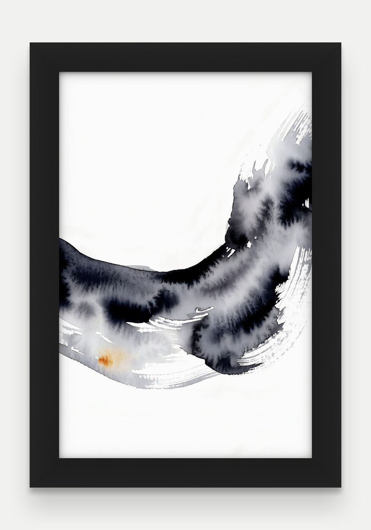 Obraz na płótnie Fala w ramie, oprawa: drewno czarne, format 20 × 30 cm