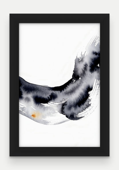 Obraz na płótnie Fala w ramie, oprawa: drewno czarne, format 20 × 30 cm