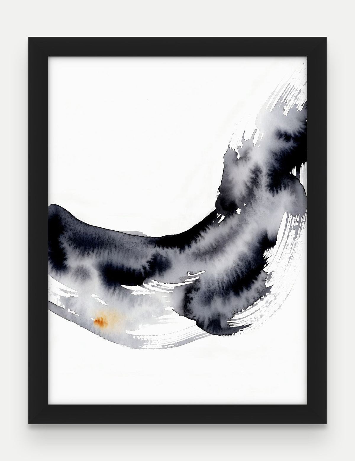 Obraz na płótnie Fala w ramie, oprawa: drewno czarne, format 30 × 40 cm