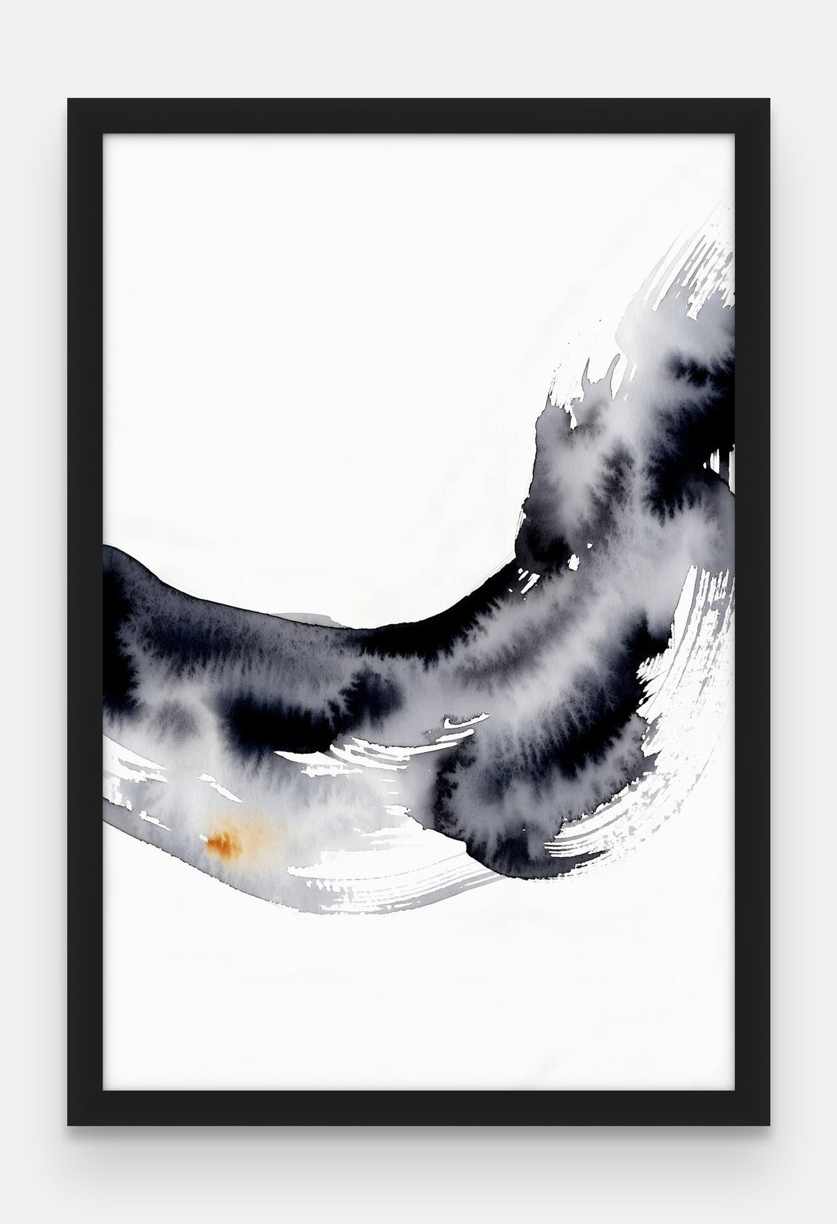 Obraz na płótnie Fala w ramie, oprawa: drewno czarne, format 40 × 60 cm