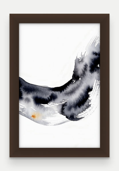 Obraz na płótnie Fala w ramie, oprawa: drewno brązowe, format 20 × 30 cm