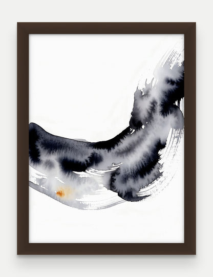 Obraz na płótnie Fala w ramie, oprawa: drewno brązowe, format 30 × 40 cm