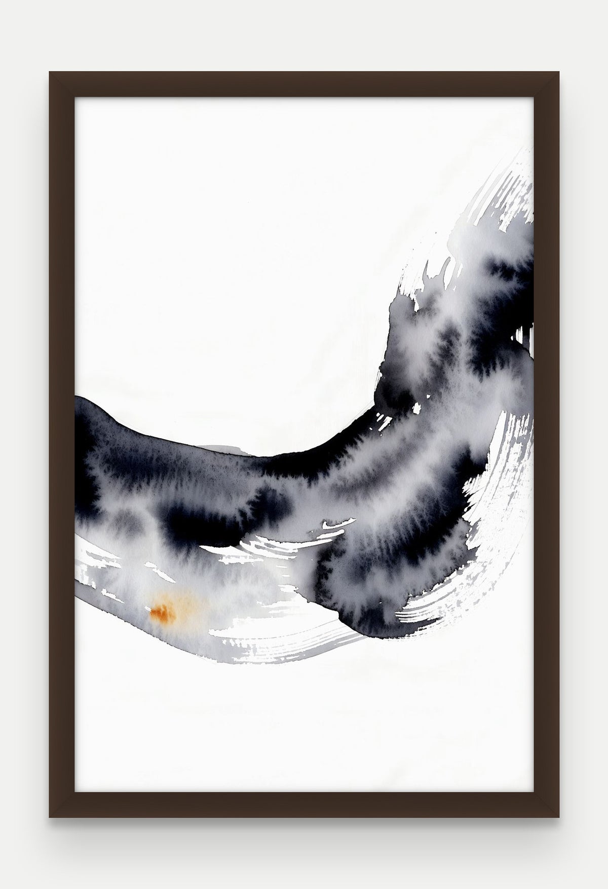 Obraz na płótnie Fala w ramie, oprawa: drewno brązowe, format 40 × 60 cm