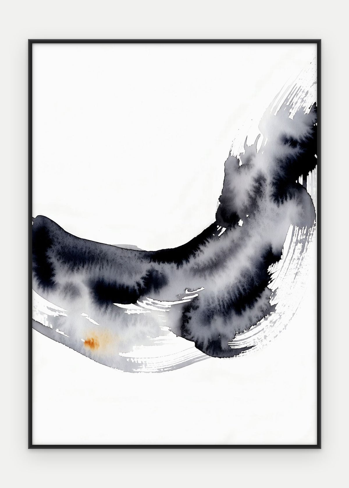 Plakat Fala w ramie, oprawa: aluminium czarne, format 50 × 70 cm