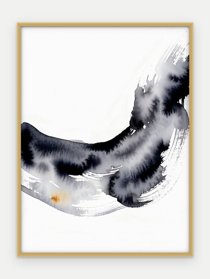 Plakat Fala w ramie, oprawa: aluminium złote, format 30 × 40 cm