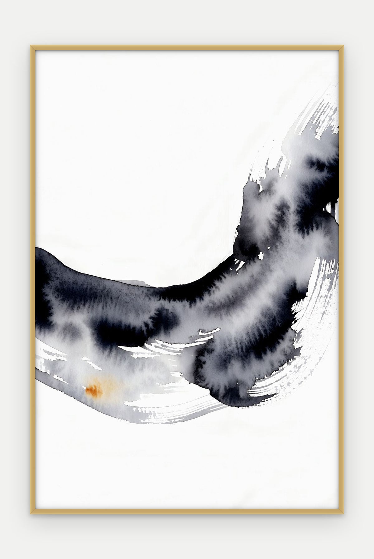 Plakat Fala w ramie, oprawa: aluminium złote, format 40 × 60 cm