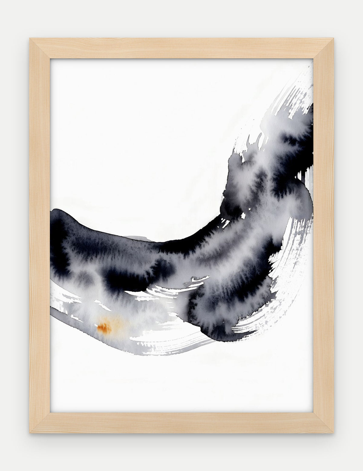 Plakat Fala w ramie, oprawa: drewno naturalne, format 30 × 40 cm
