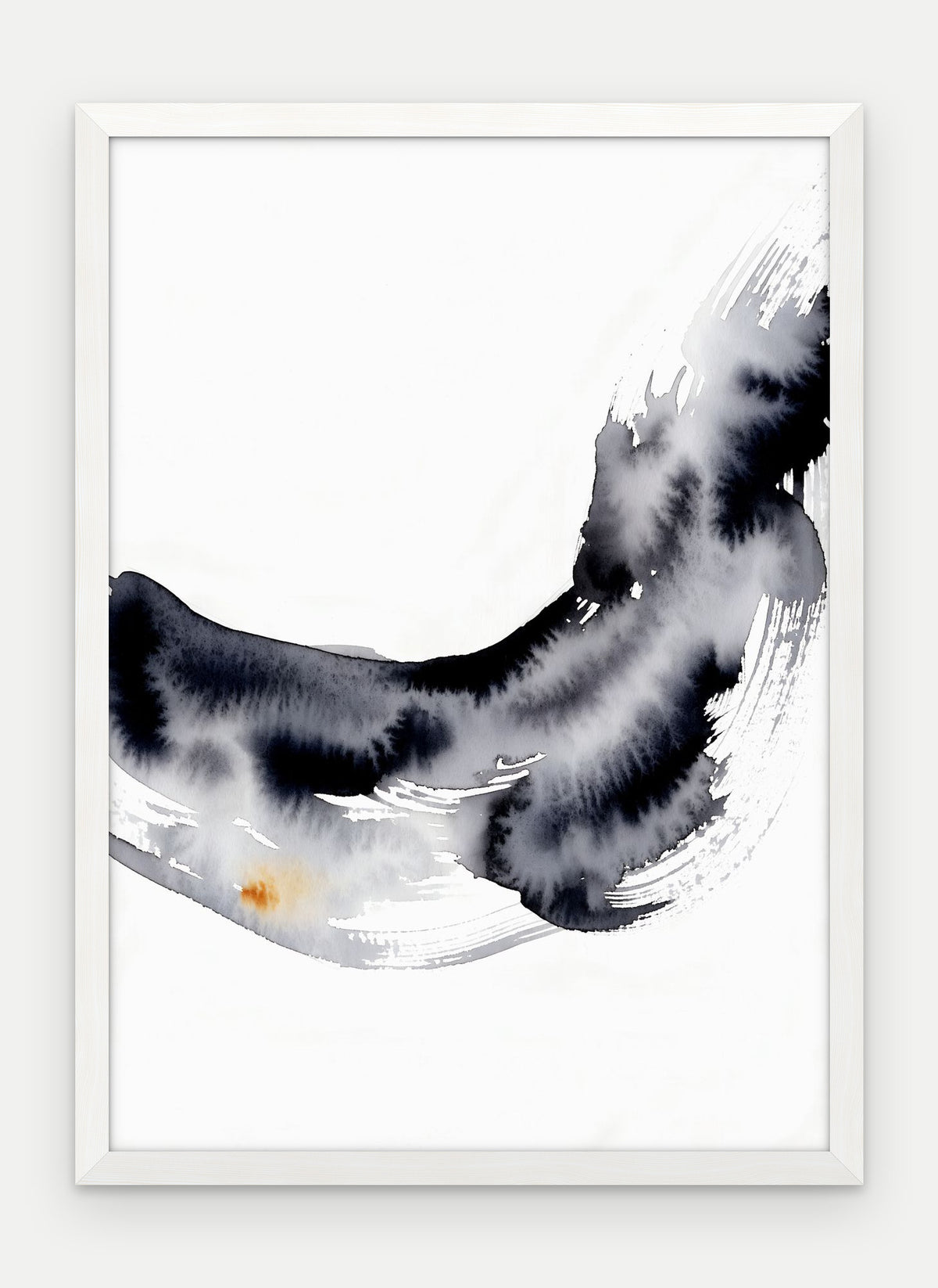 Plakat Fala w ramie, oprawa: drewno białe, format 50 × 70 cm